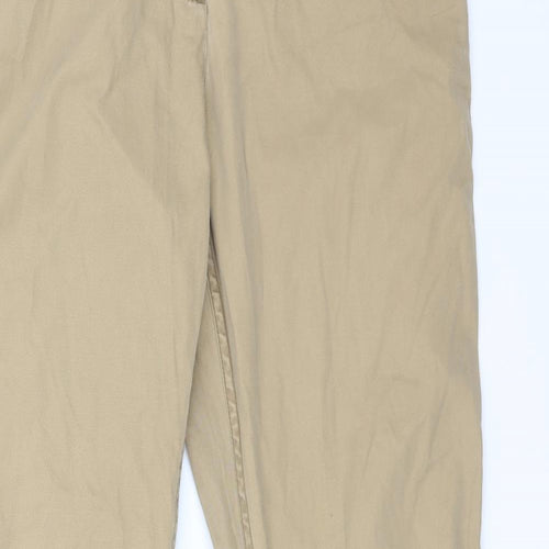 Tommy Hilfiger Womens Brown  Cotton Chino Trousers Size 8 L32 in Regular