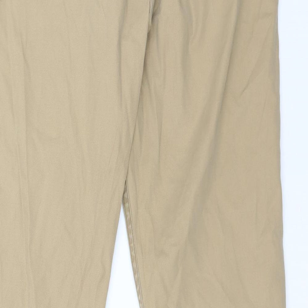 Tommy Hilfiger Womens Brown  Cotton Chino Trousers Size 8 L32 in Regular