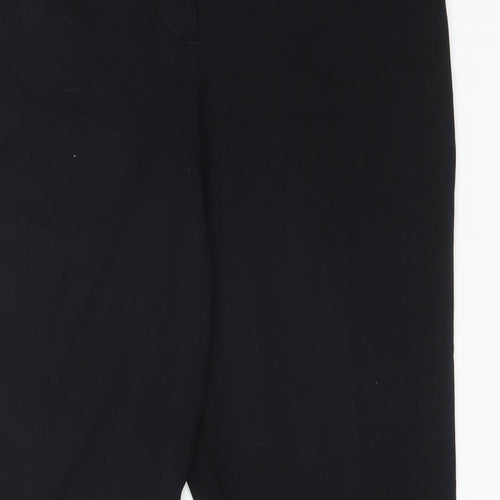 M&S Womens Black  Viscose Trousers  Size 10 L28 in Regular