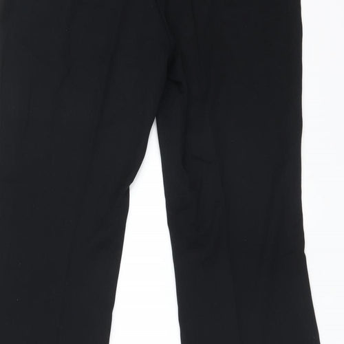 M&S Womens Black  Viscose Trousers  Size 10 L28 in Regular