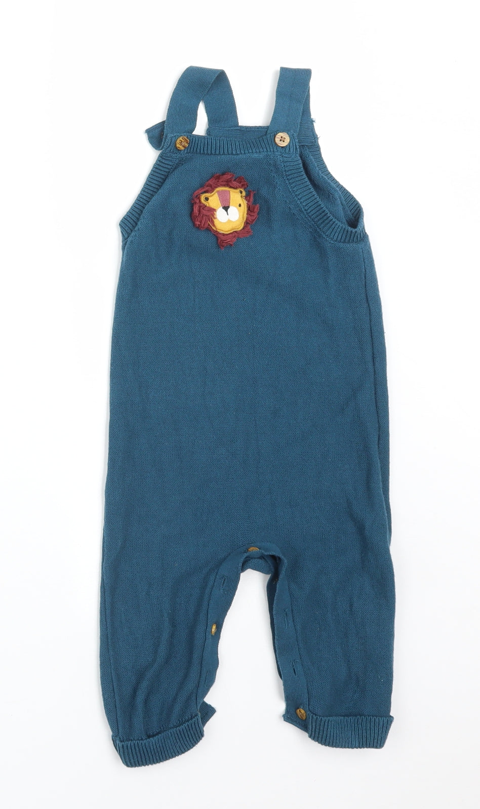 TU Boys Blue  Cotton Dungaree One-Piece Size 9-12 Months   - LION