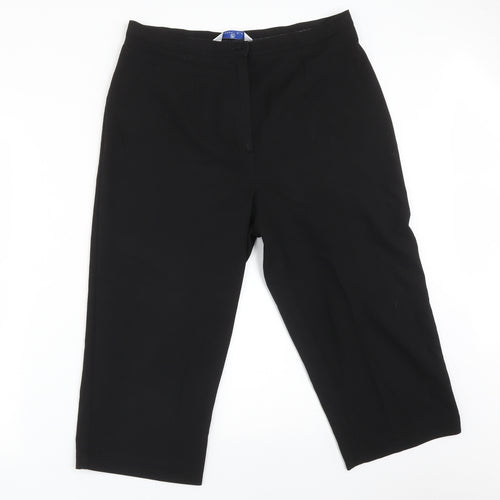 Essentials Womens Black  Polyester Dress Pants Trousers Size 16  Regular