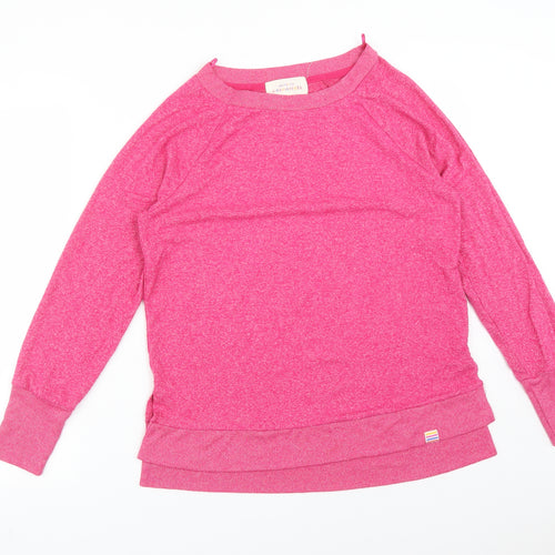 NEXT Womens Pink  Viscose Basic T-Shirt Size 12 Round Neck