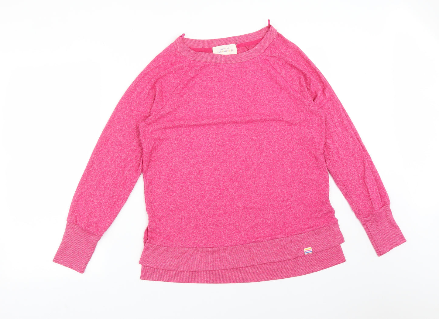 NEXT Womens Pink  Viscose Basic T-Shirt Size 12 Round Neck