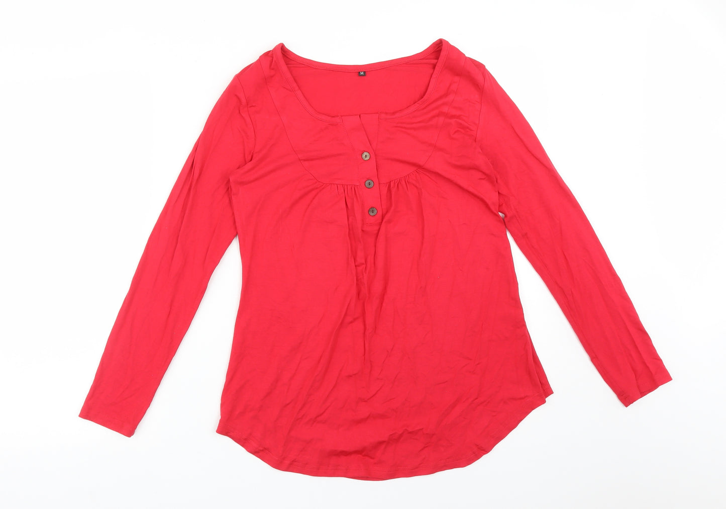 Preworn Womens Red   Basic T-Shirt Size M Round Neck