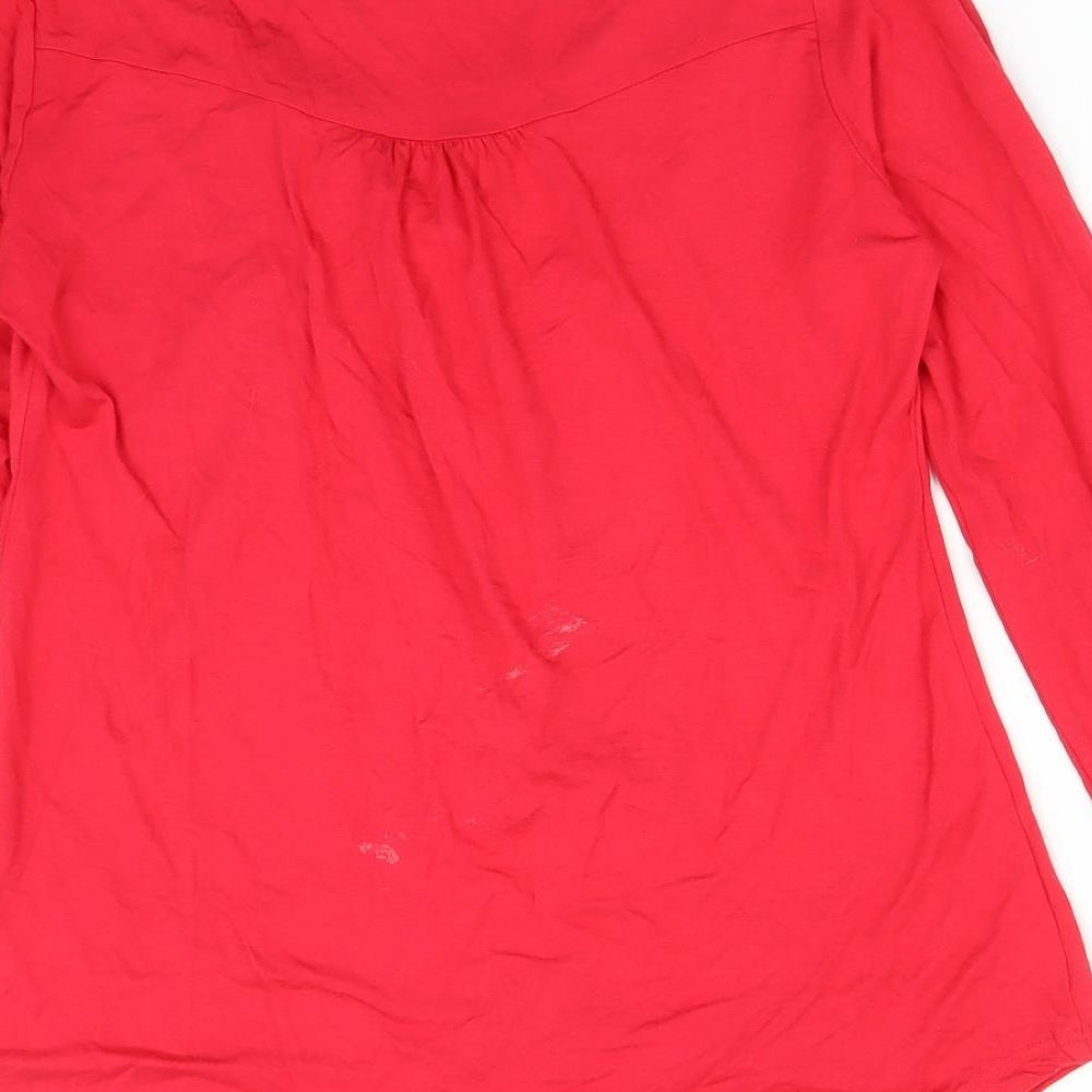 Preworn Womens Red   Basic T-Shirt Size M Round Neck