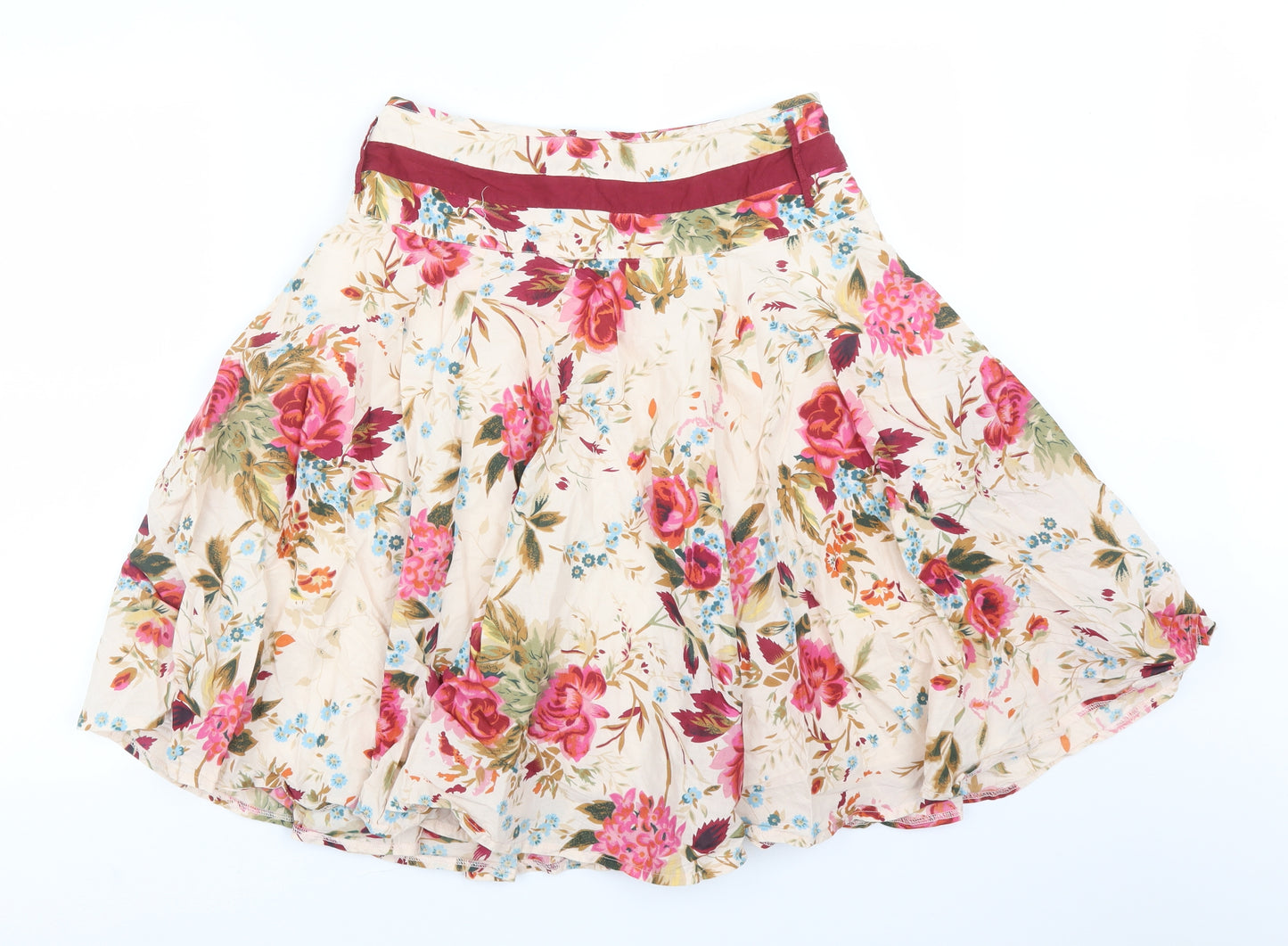 Papaya Womens Multicoloured Floral  Skater Skirt Size 16
