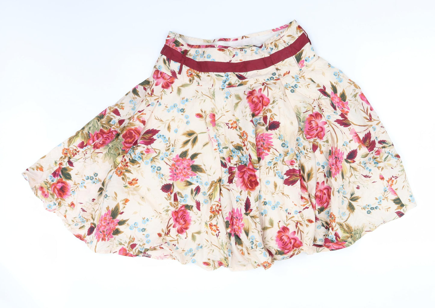 Papaya Womens Multicoloured Floral  Skater Skirt Size 16
