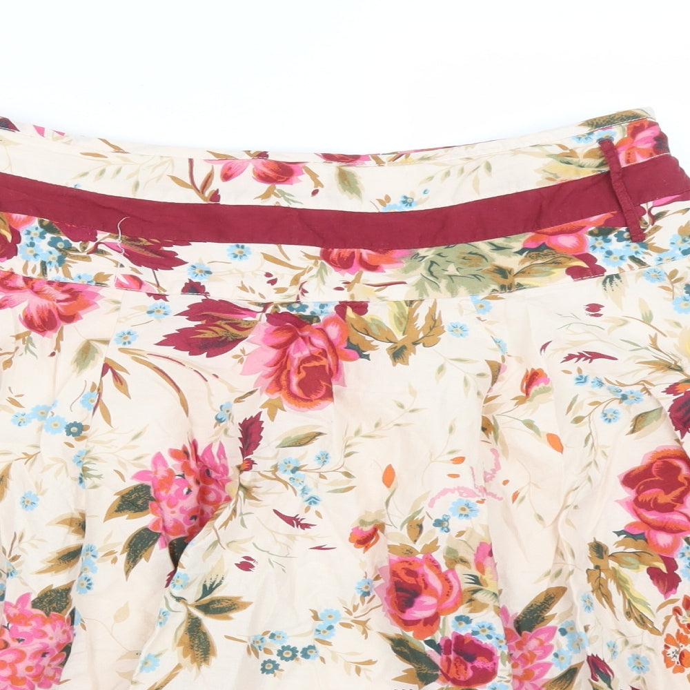 Papaya Womens Multicoloured Floral  Skater Skirt Size 16