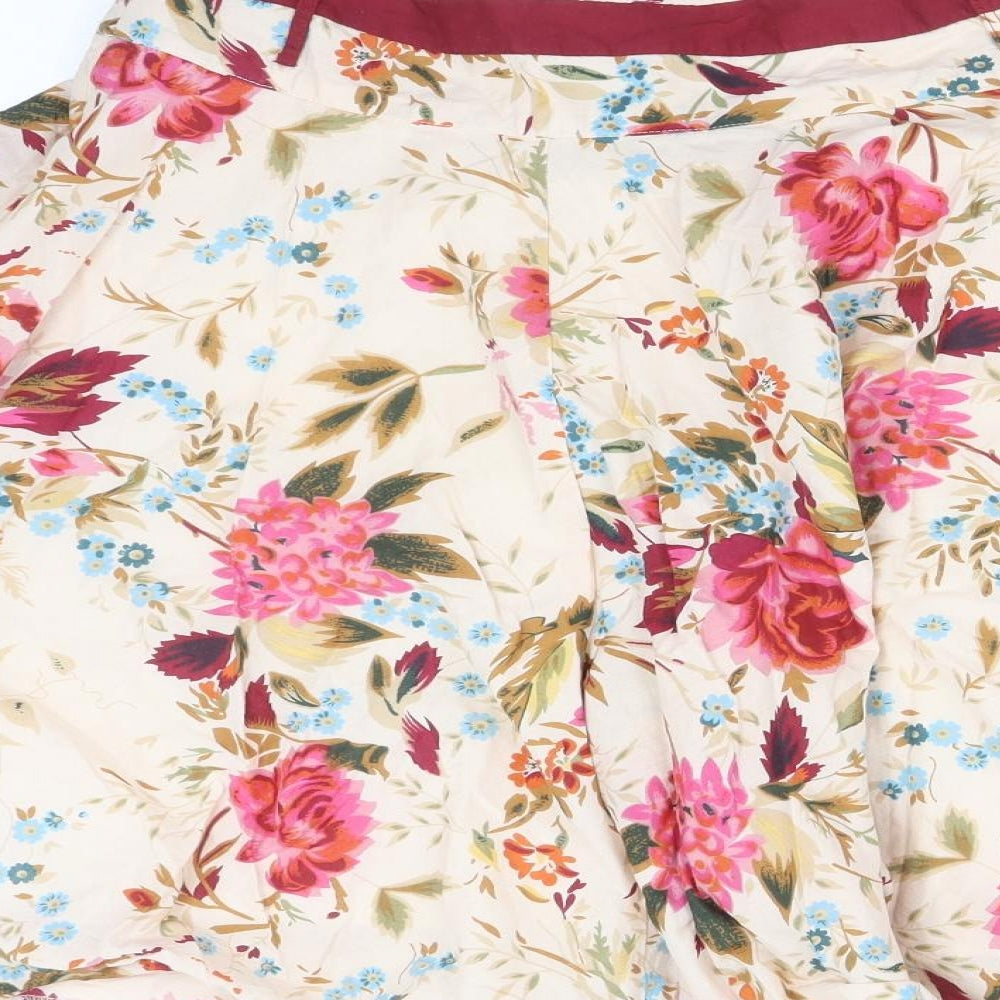 Papaya Womens Multicoloured Floral  Skater Skirt Size 16