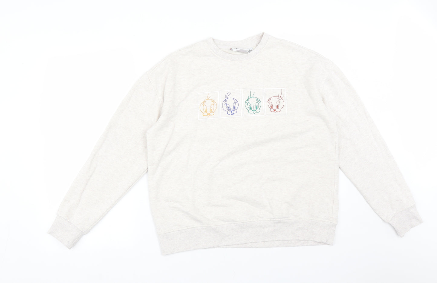Looney Tunes Womens White  Polyester Pullover Sweatshirt Size S   - LOONEY TUNES