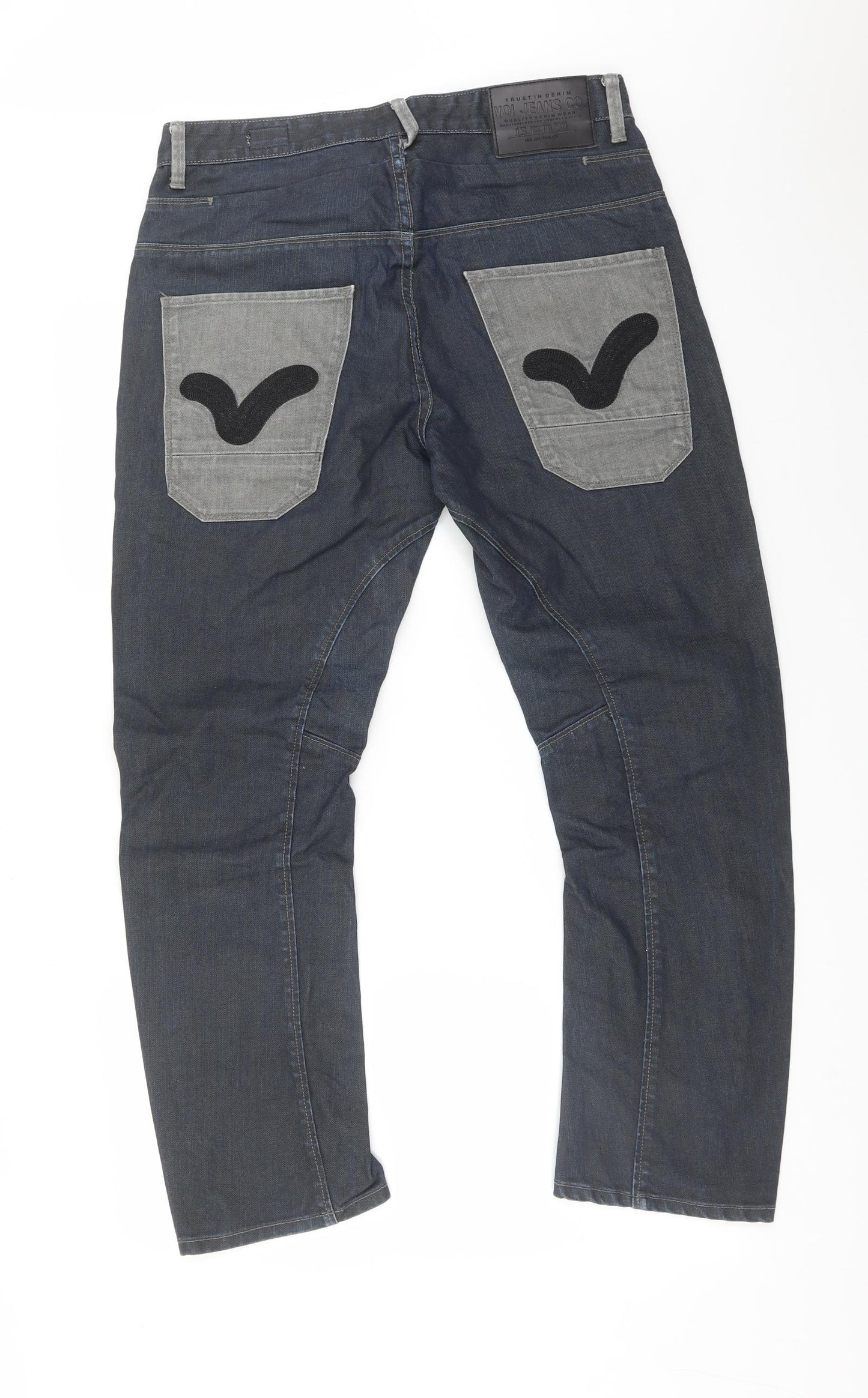 Voi Jeans Mens Blue  Cotton Straight Jeans Size 32 L30 in Regular