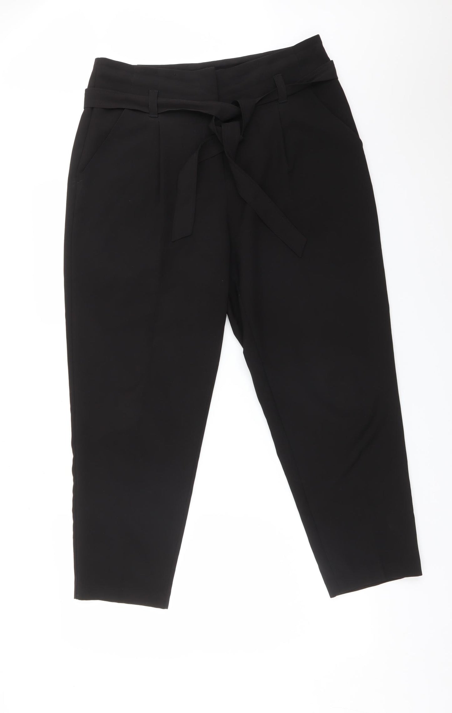 New Look Womens Black  Polyester Dress Pants Trousers Size 14 L28 in Regular