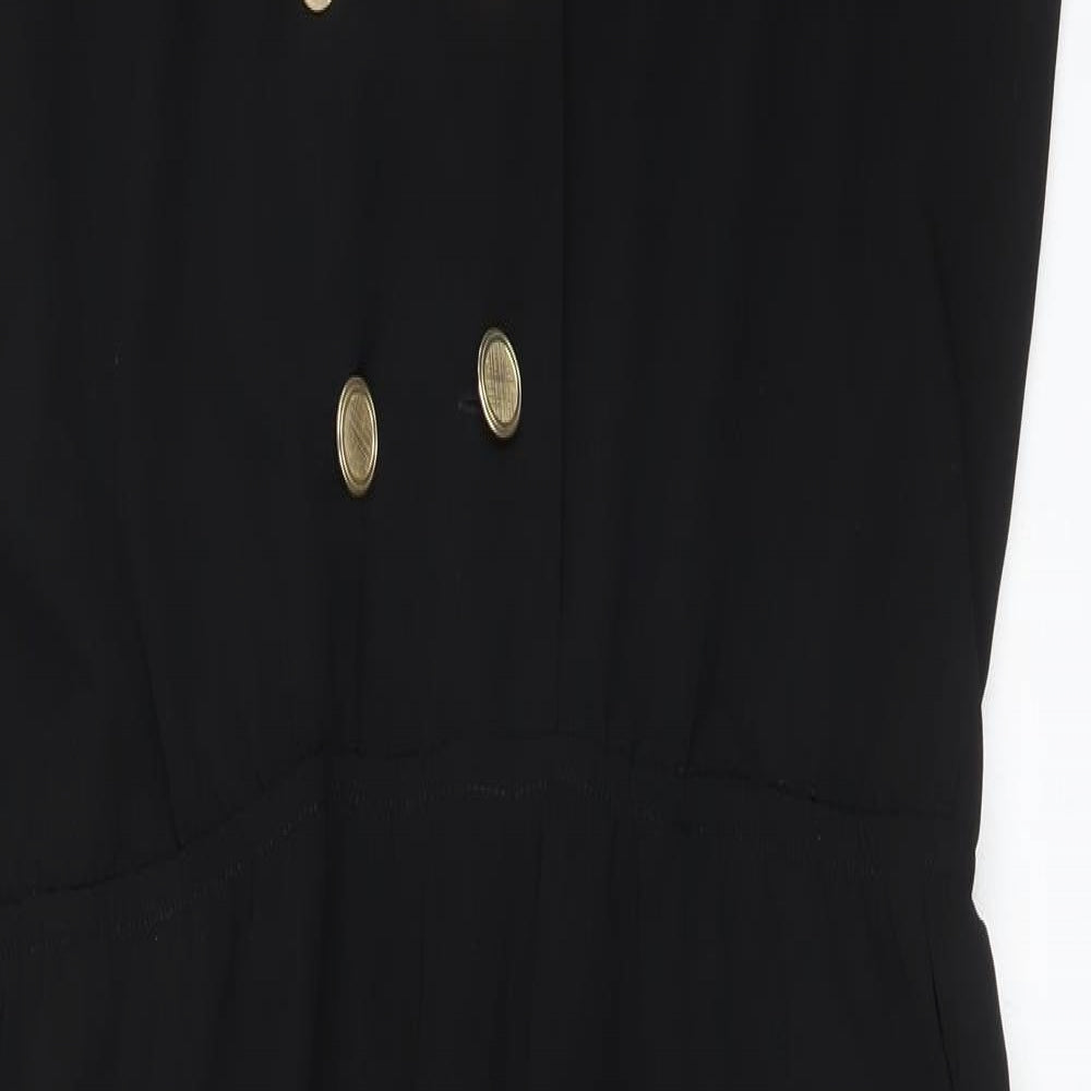 River Island Womens Black  Polyester Jumpsuit One-Piece Size 16