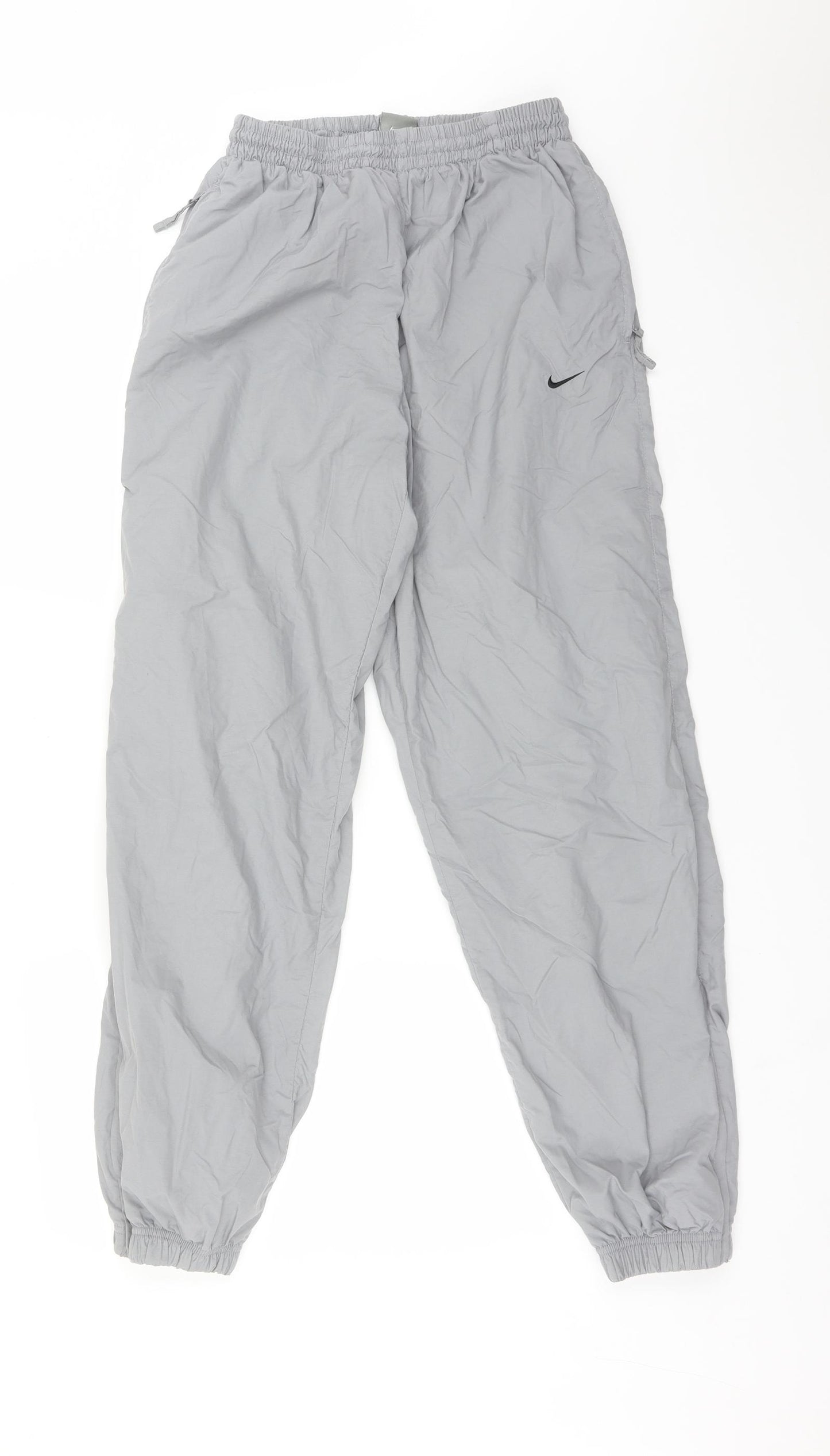 Nike Mens Grey  Nylon Jogger Trousers Size M L31 in Regular