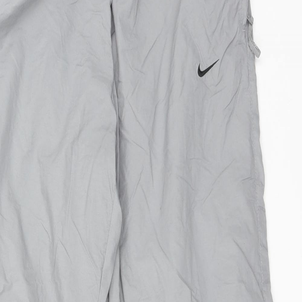 Nike Mens Grey  Nylon Jogger Trousers Size M L31 in Regular