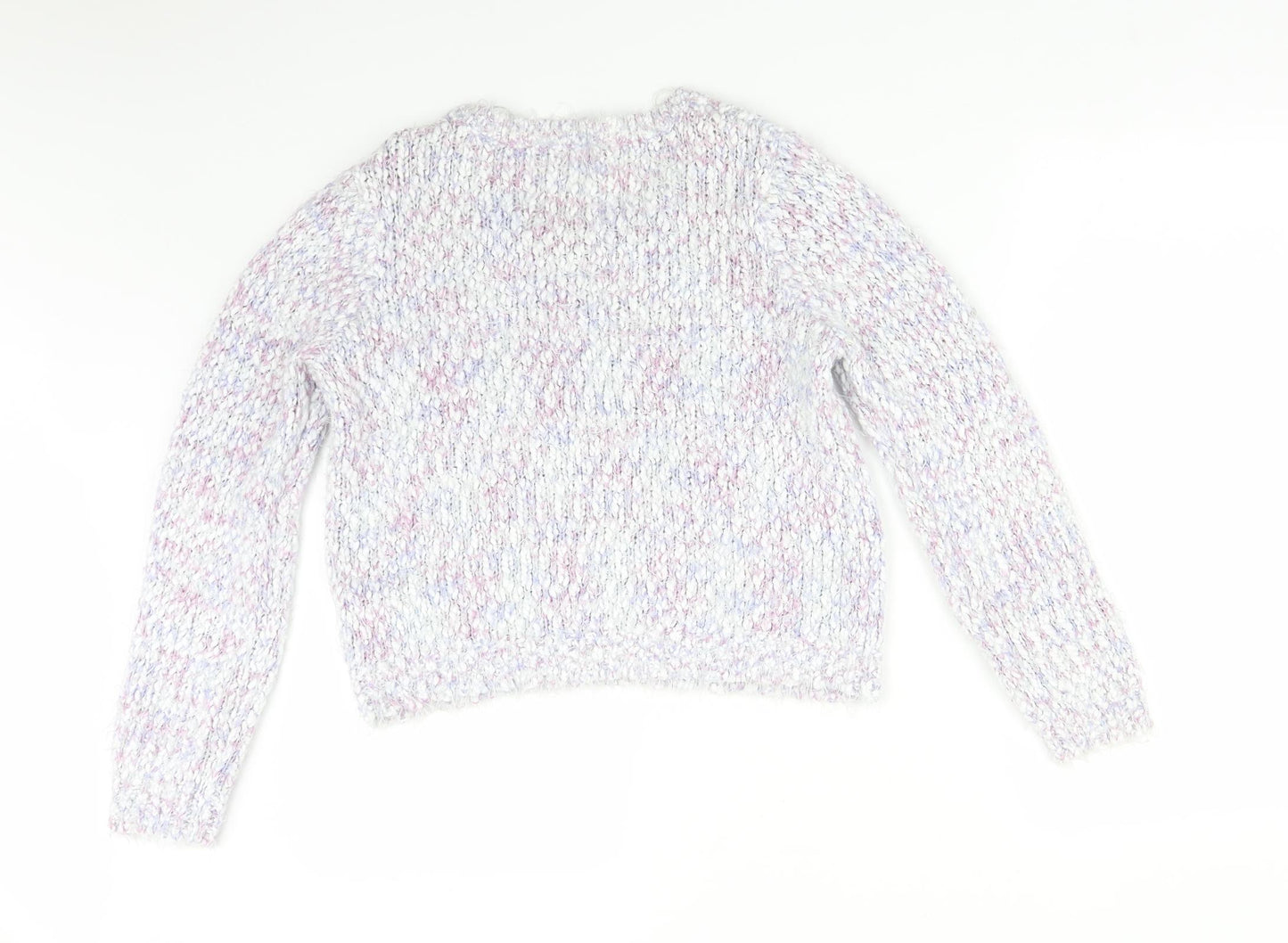 F&F Womens Multicoloured Round Neck  Polyester Pullover Jumper Size 14