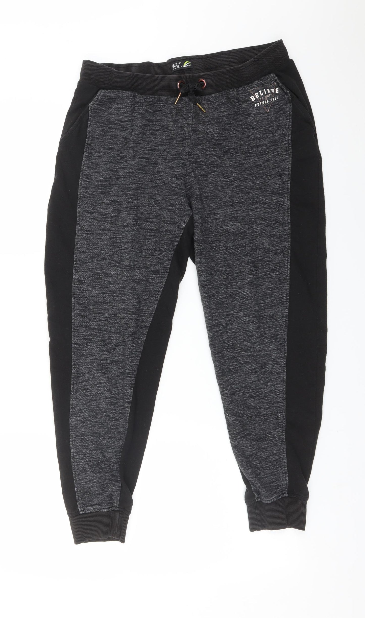 F&F Mens Multicoloured  Cotton Jogger Trousers Size M L27 in Regular
