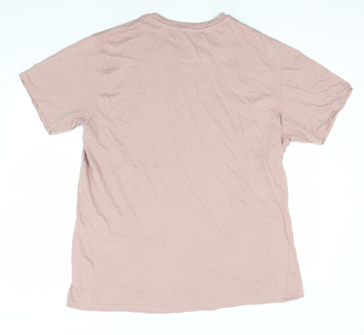 Brave Soul Mens Grey  Cotton  T-Shirt Size L Round Neck