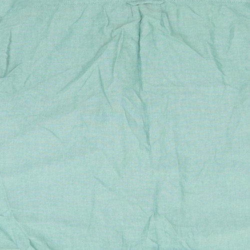 Preworn Mens Beige  Cotton  Button-Up Size L Collared