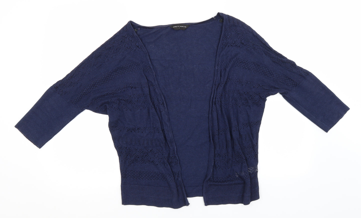 Dorothy Perkins Womens Blue Round Neck  Viscose Cardigan Jumper Size M