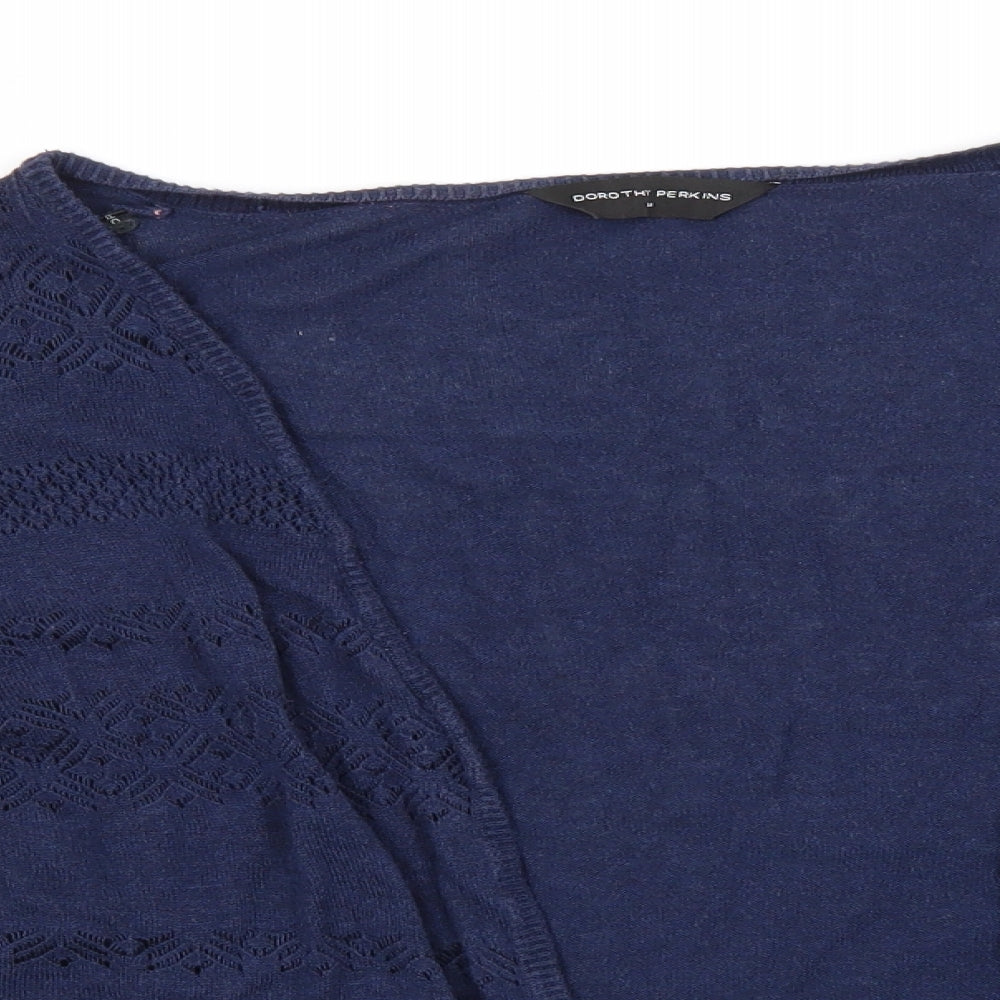 Dorothy Perkins Womens Blue Round Neck  Viscose Cardigan Jumper Size M