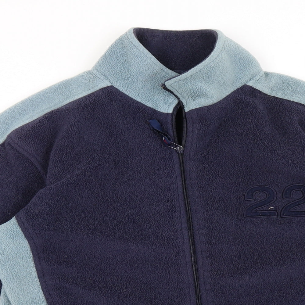 US Athletic Mens Blue High Neck  Polyester Full Zip Jumper Size S