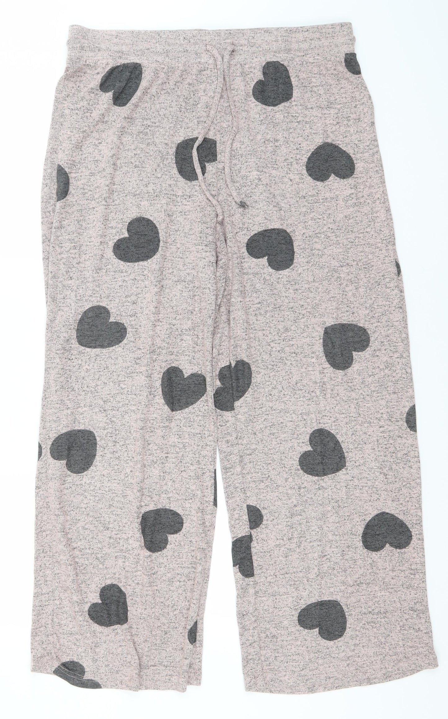 Boux Avenue Womens Grey Geometric Viscose  Lounge Pants Size 16   - Hearts