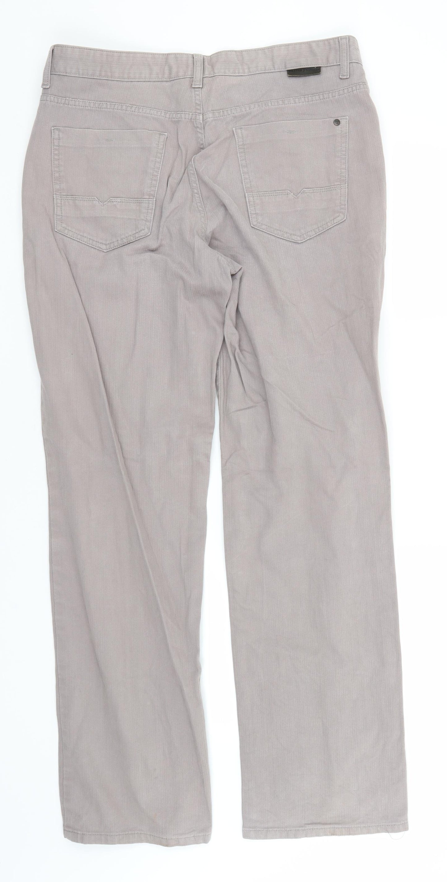 Jasper Conran Mens Grey  Cotton Trousers  Size 36 L32 in Regular