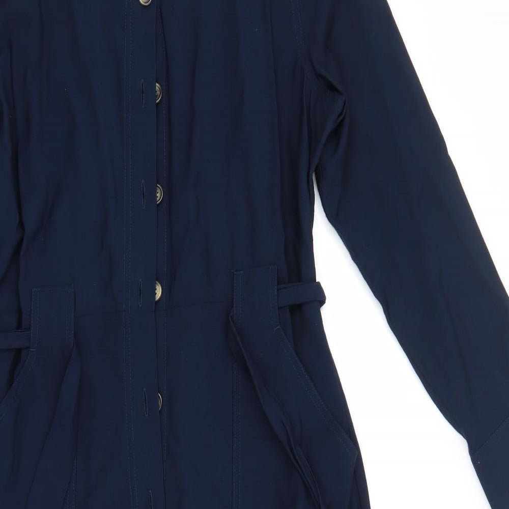 Marks and Spencer Womens Blue  Viscose Jumpsuit One-Piece Size 14 L21 in