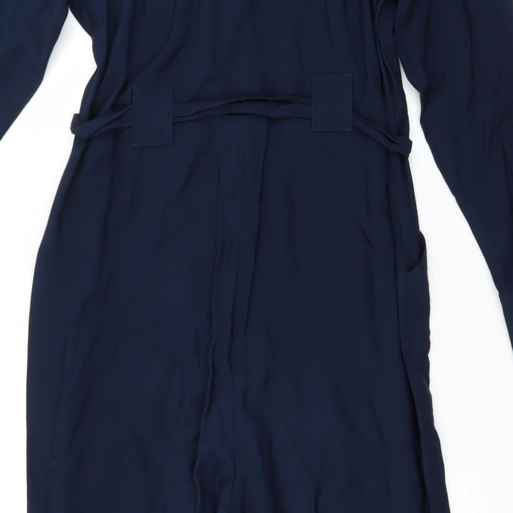 Marks and Spencer Womens Blue  Viscose Jumpsuit One-Piece Size 14 L21 in