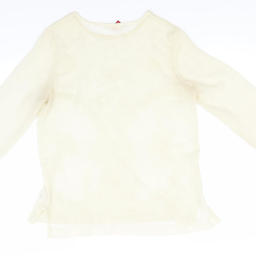 Matalan Womens Beige  Polyester Basic Blouse Size 12 Round Neck
