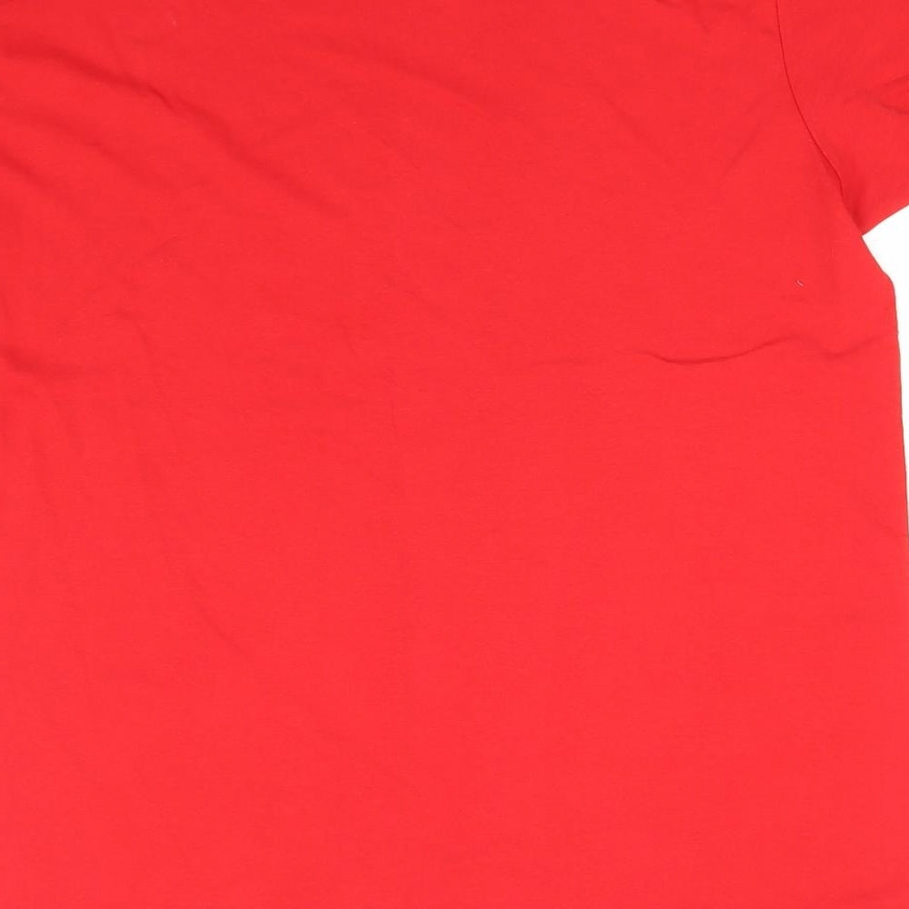 Jersey Mens Red  Cotton  T-Shirt Size M Round Neck  - Disco Made me Do It