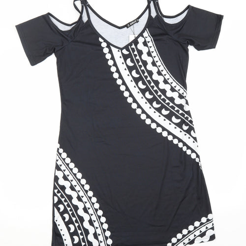 SHEILAY Womens Black   Pencil Dress  Size M  V-Neck