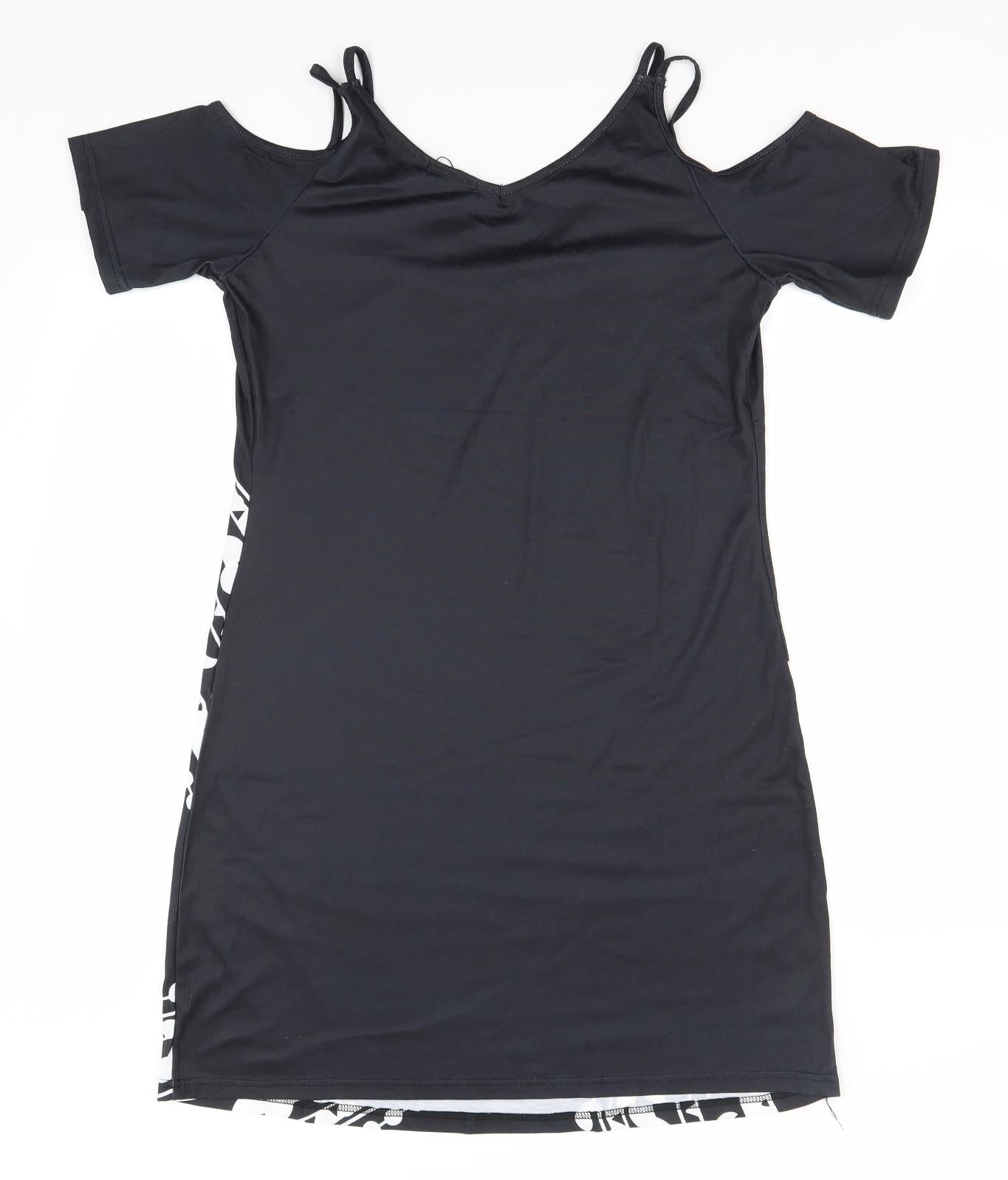 SHEILAY Womens Black   Pencil Dress  Size M  V-Neck