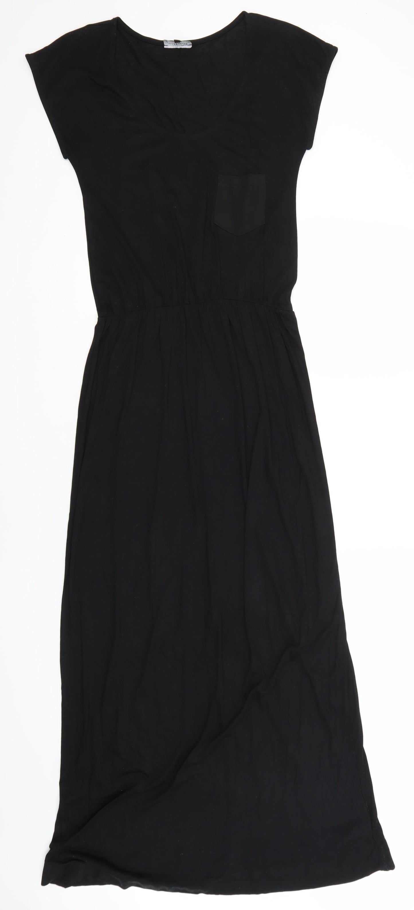 Warehouse Womens Black  Viscose A-Line  Size 12  Round Neck