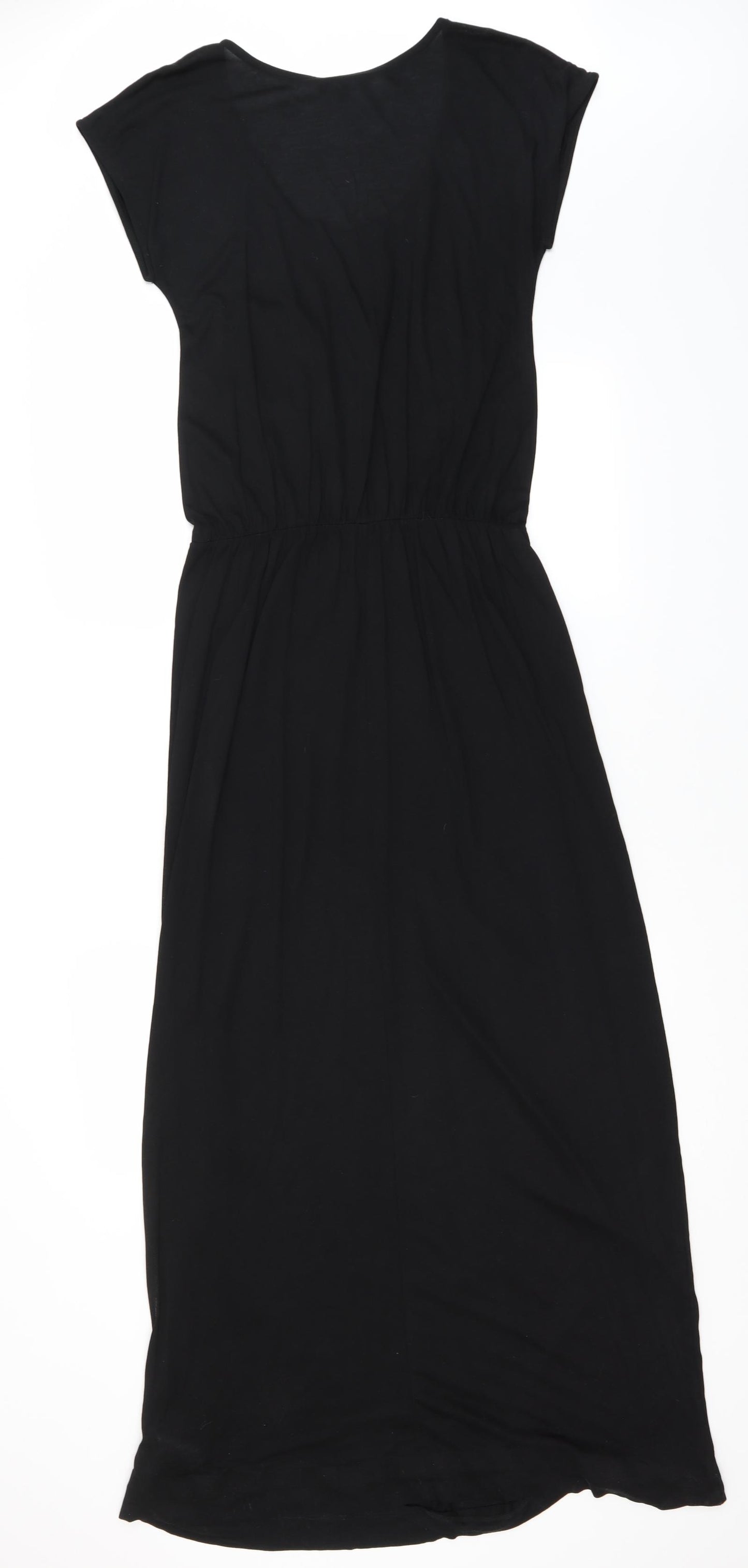 Warehouse Womens Black  Viscose A-Line  Size 12  Round Neck