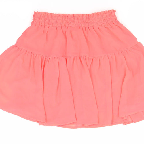 Divided Womens Red  Polyester A-Line Skirt Size 10