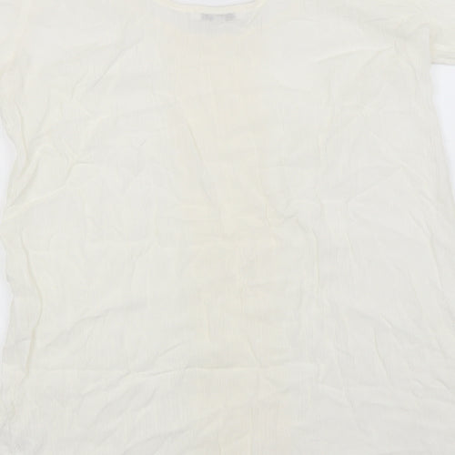 Glamorous Womens White   Basic Blouse Size XS Round Neck