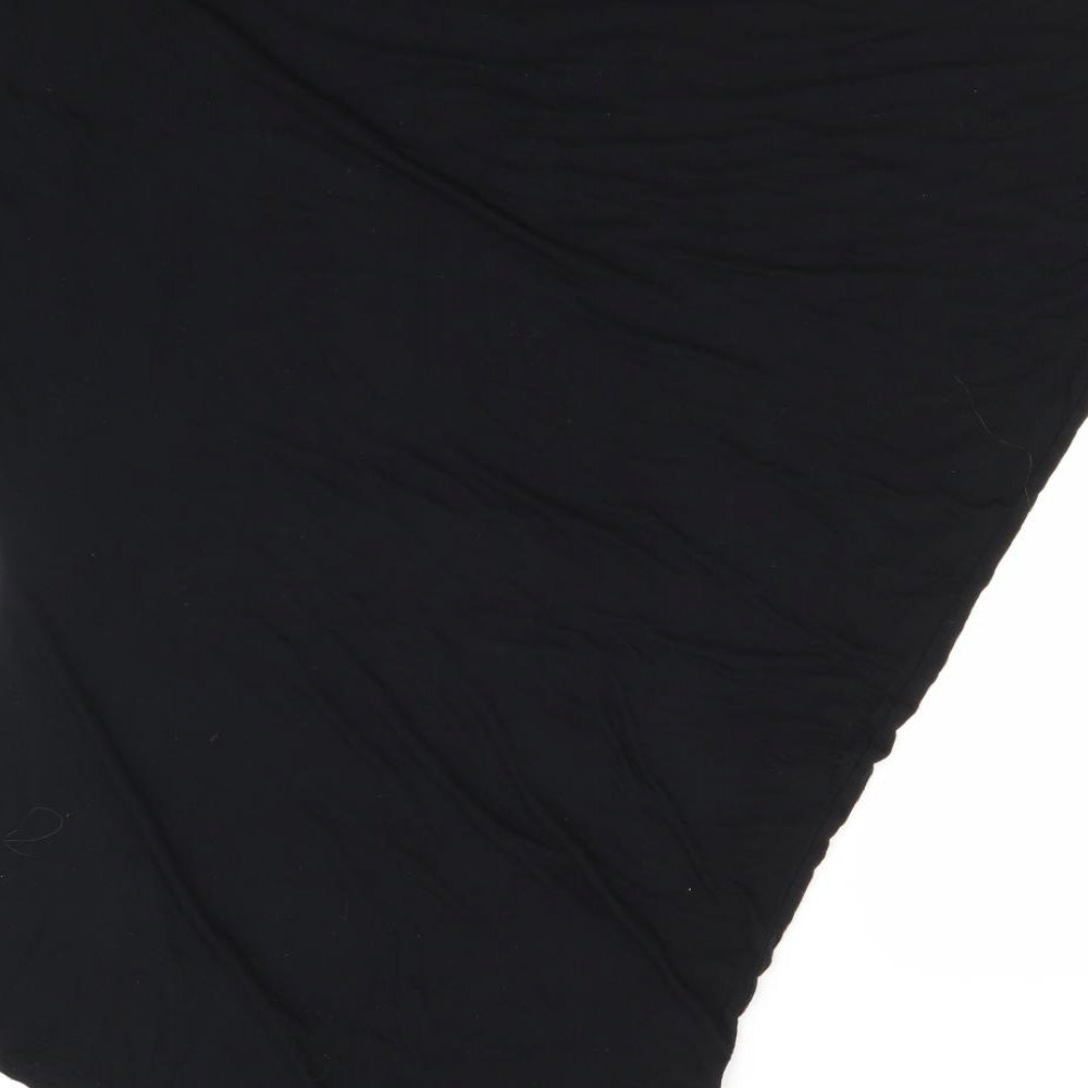 Awear Womens Black  Viscose Basic T-Shirt Size 12 Round Neck