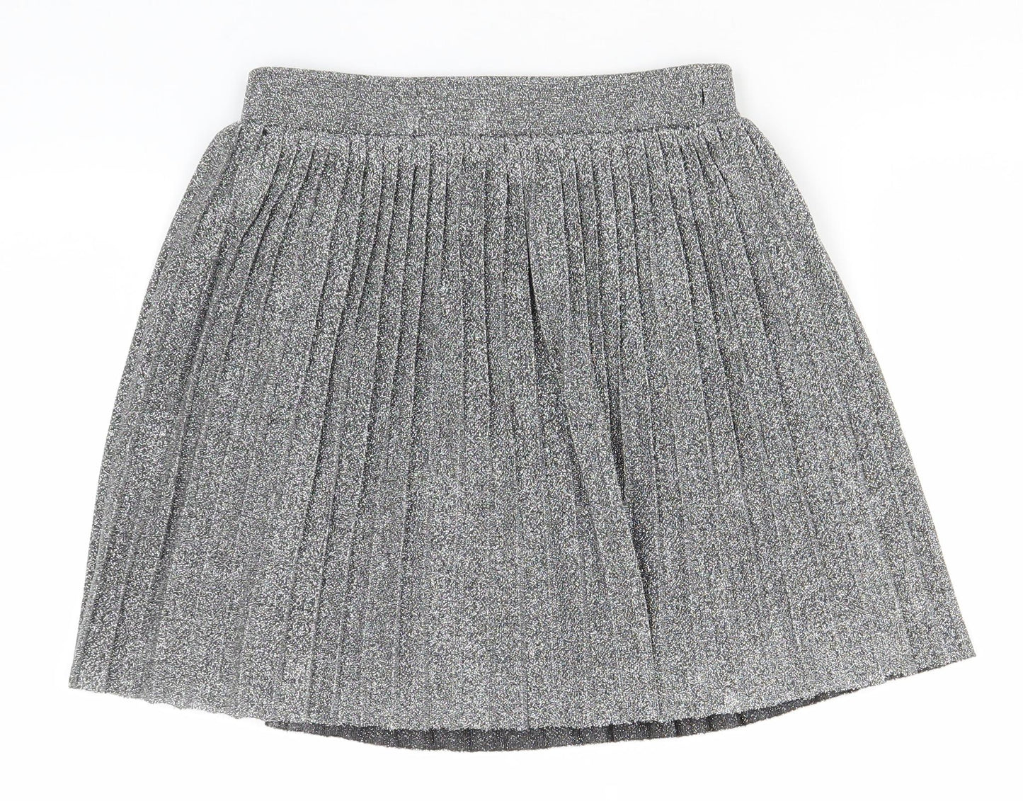 Primark Girls Silver  Polyamide A-Line Skirt Size 10-11 Years  Regular