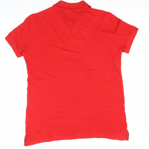 Preworn Mens Red  Cotton  Polo  Collared