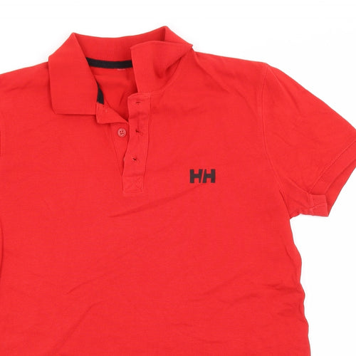 Preworn Mens Red  Cotton  Polo  Collared