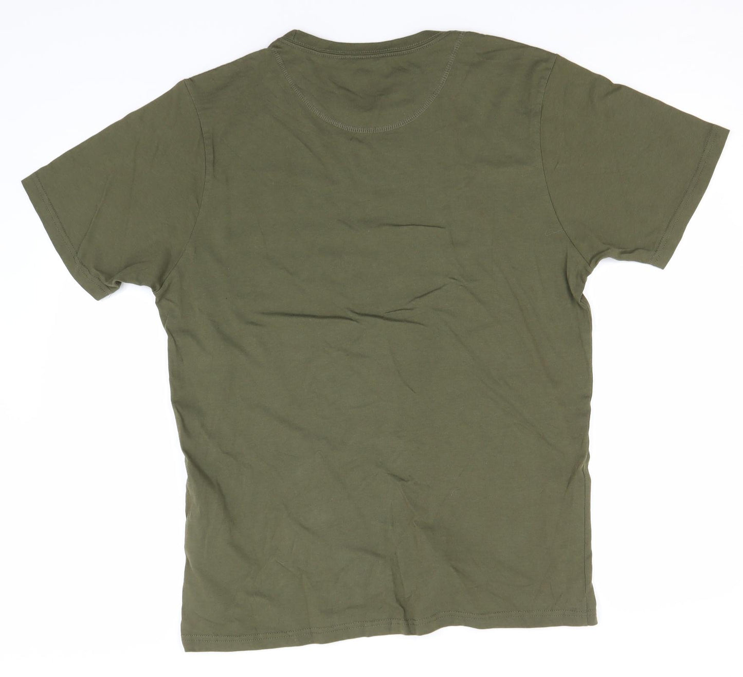 ellesse Mens Green  Cotton  T-Shirt Size L Round Neck