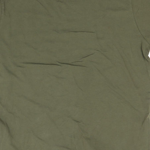 ellesse Mens Green  Cotton  T-Shirt Size L Round Neck