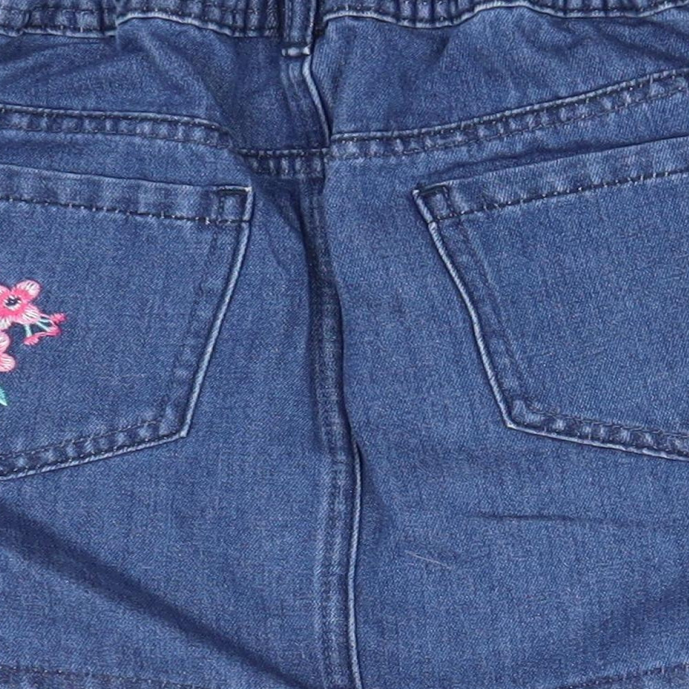 George Girls Blue Floral Cotton Straight & Pencil Skirt Size 10-11 Years  Regular