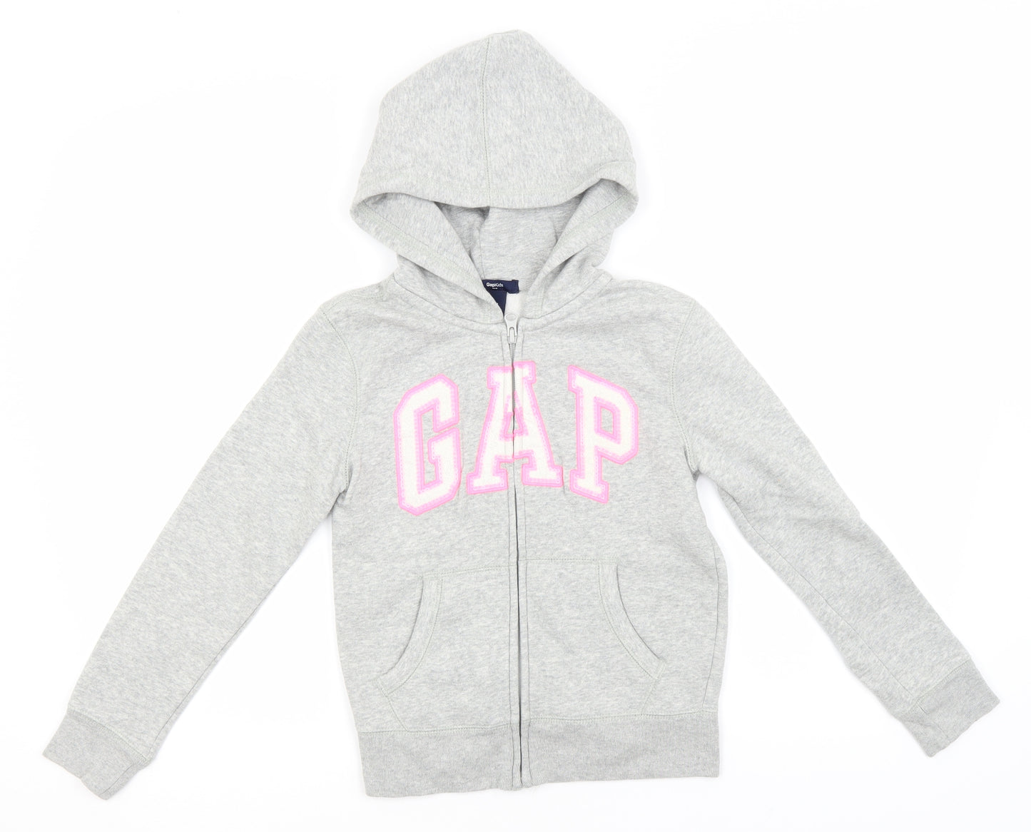 Gap Girls Grey  Cotton Full Zip Hoodie Size 8-9 Years