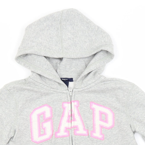 Gap Girls Grey  Cotton Full Zip Hoodie Size 8-9 Years