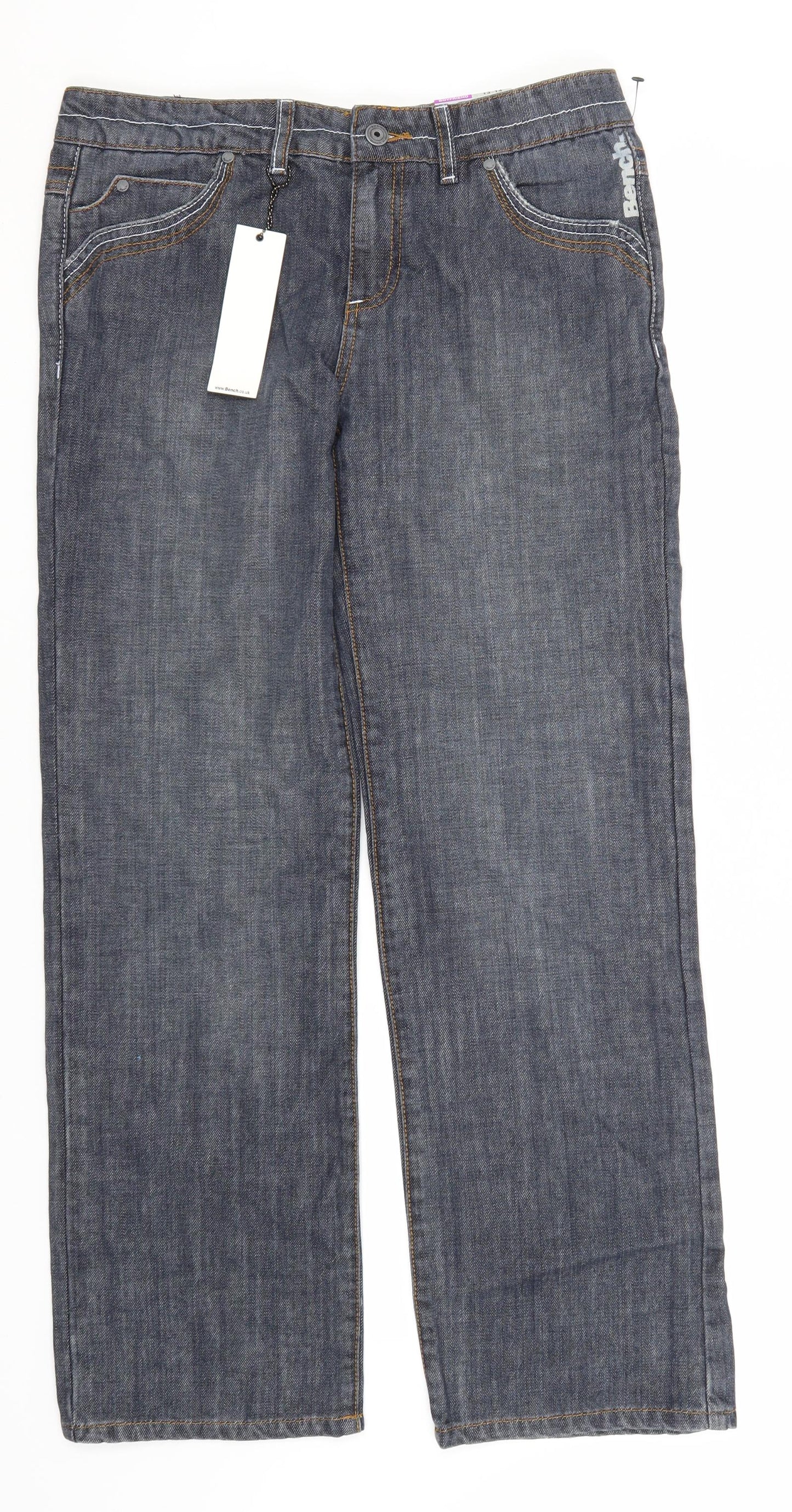 Bench Girls Blue  Cotton Boyfriend Jeans Size 13-14 Years  Regular