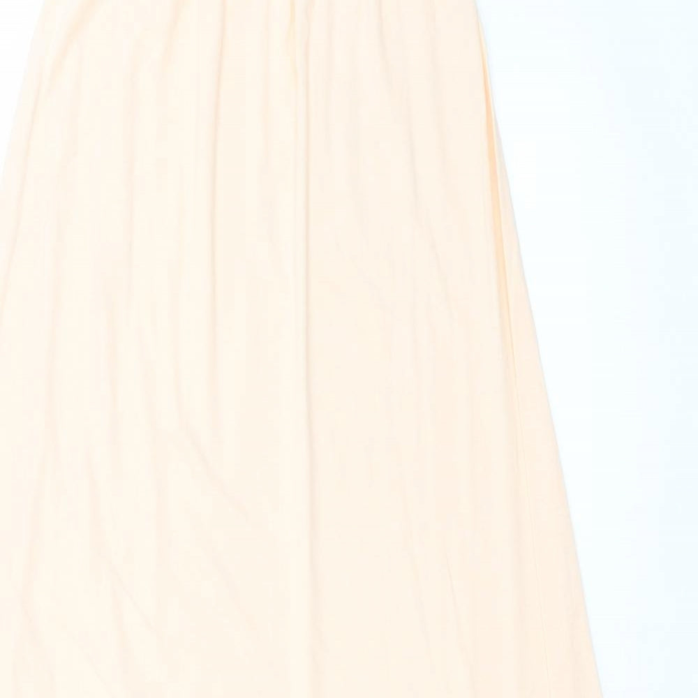 ASOS Womens Ivory  Cotton A-Line  Size 8  Off the Shoulder